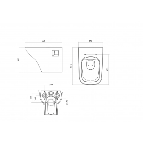 Унитаз подвесной Santek Лайн, стандарт-дюропласт, безободковый, микролифт, тонкое 1WH501574